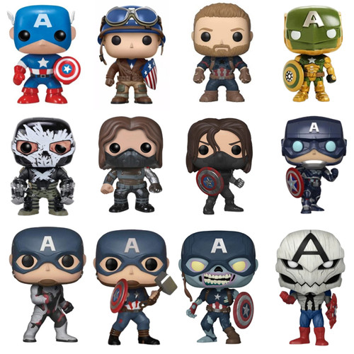 FUNKO美国队长冬兵卡通公仔手办