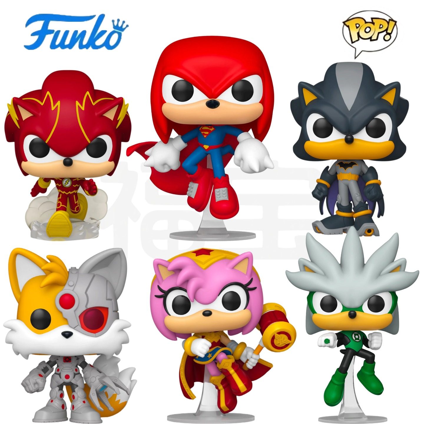 Funko POP索尼克联名DC正义联盟Justice League x Sonic周边手办