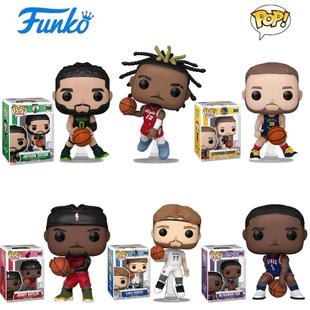 Funko POP NBA城市2024球星库里福克斯吉米东契奇莫兰特手办公仔
