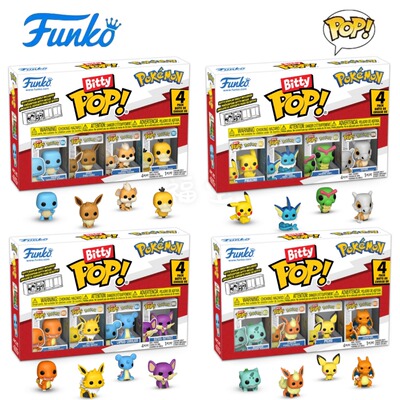 Funko Bitty宝可梦Pokemon周边迷你版4个装皮卡丘伊布可达鸭手办