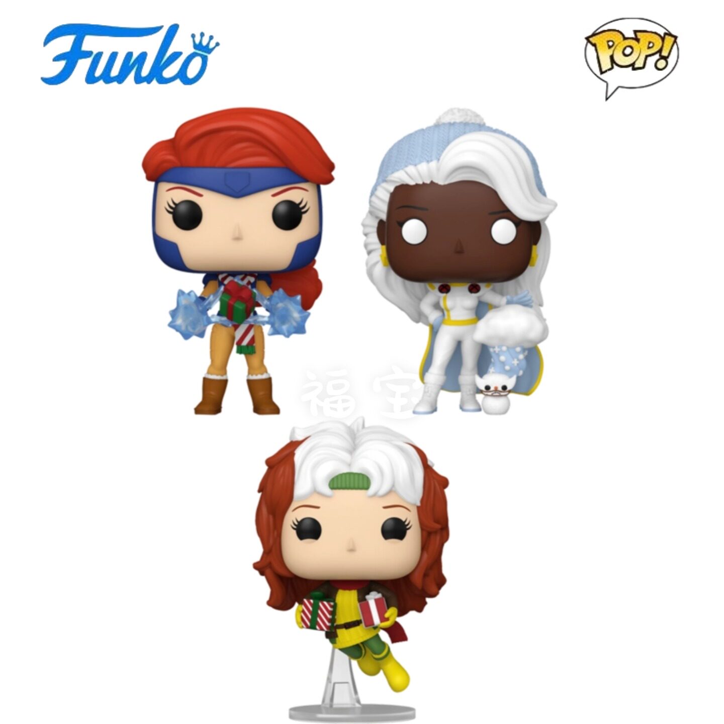 Funko POP 圣诞节X战警X-Men周边凤凰女暴风女罗刹女公仔手办
