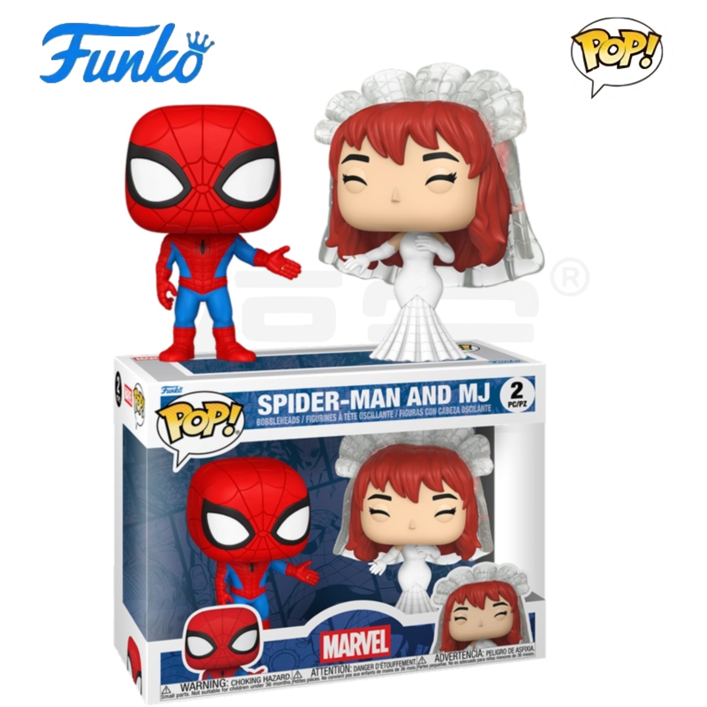 Funko漫威蜘蛛侠与MJ手办