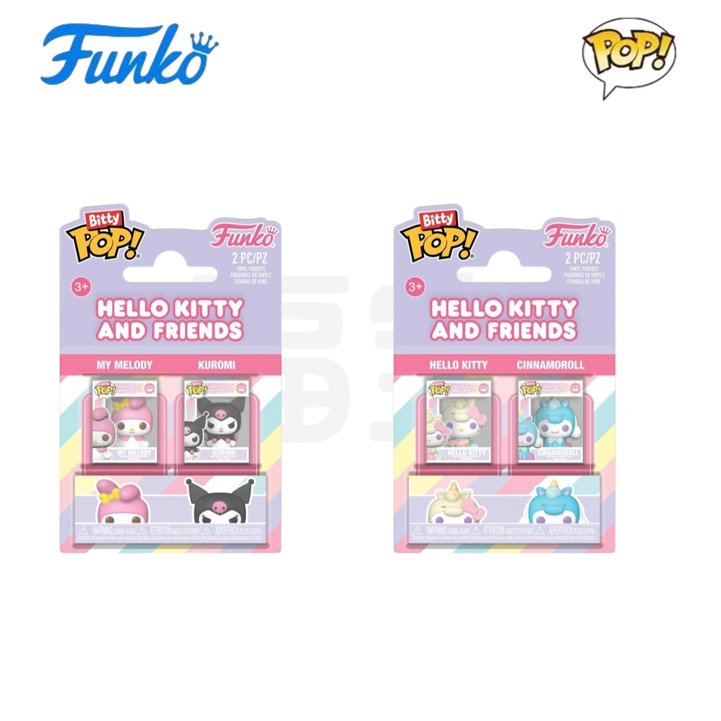 Funko Bitty三丽鸥Hello Kitty And friends周边迷你2个装公仔