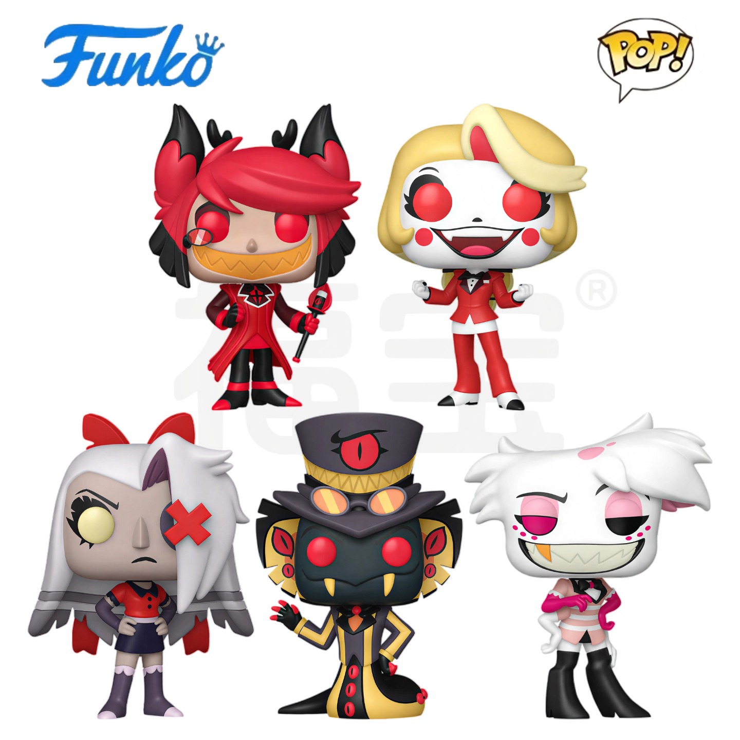 Funko POP 地狱客栈Hazbin Hotel周边夏莉潘修斯爵士维姬公仔手办