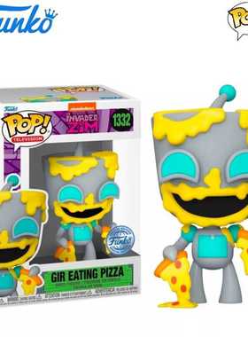 Funko POP 外星入侵者ZIM周边Invader ZIM美漫GIR eating Pizza