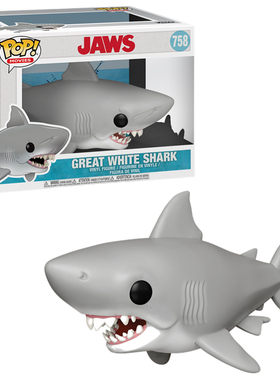 Funko POP 大白鲨Super Jaws 巨齿鲨噬人鲨758公仔摆件1975版