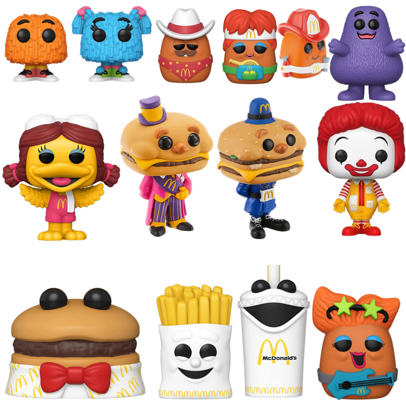 funko pop 麦当劳乐园mcdonalds 叔叔奶昔大哥大鸟姐姐汉堡公仔