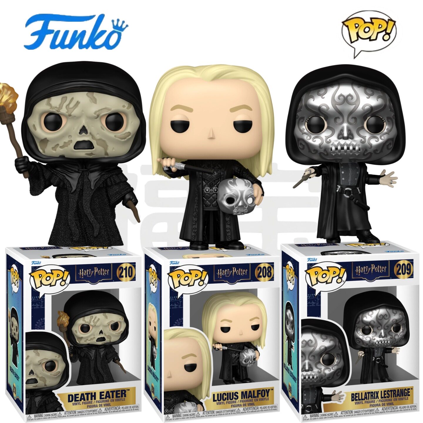 Funko POP 哈利波特Harry Potter贝拉特里克斯食死徒卢修斯手办