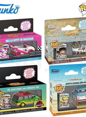 Funko Bitty 迷你版路飞与梅利号凯蒂猫赛车手一乐拉面场景手办