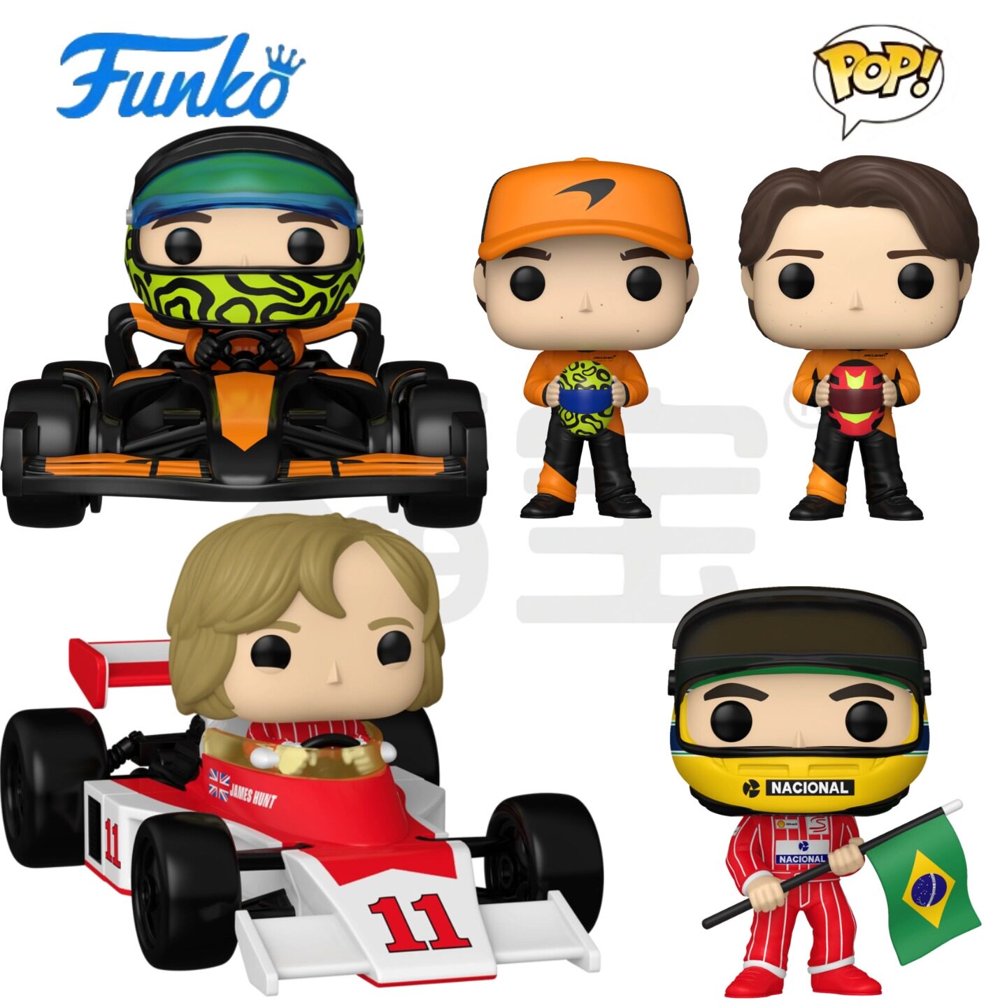 Funko POP F1方程式赛车周边兰多 奥斯卡 埃尔顿 詹姆斯公仔手办