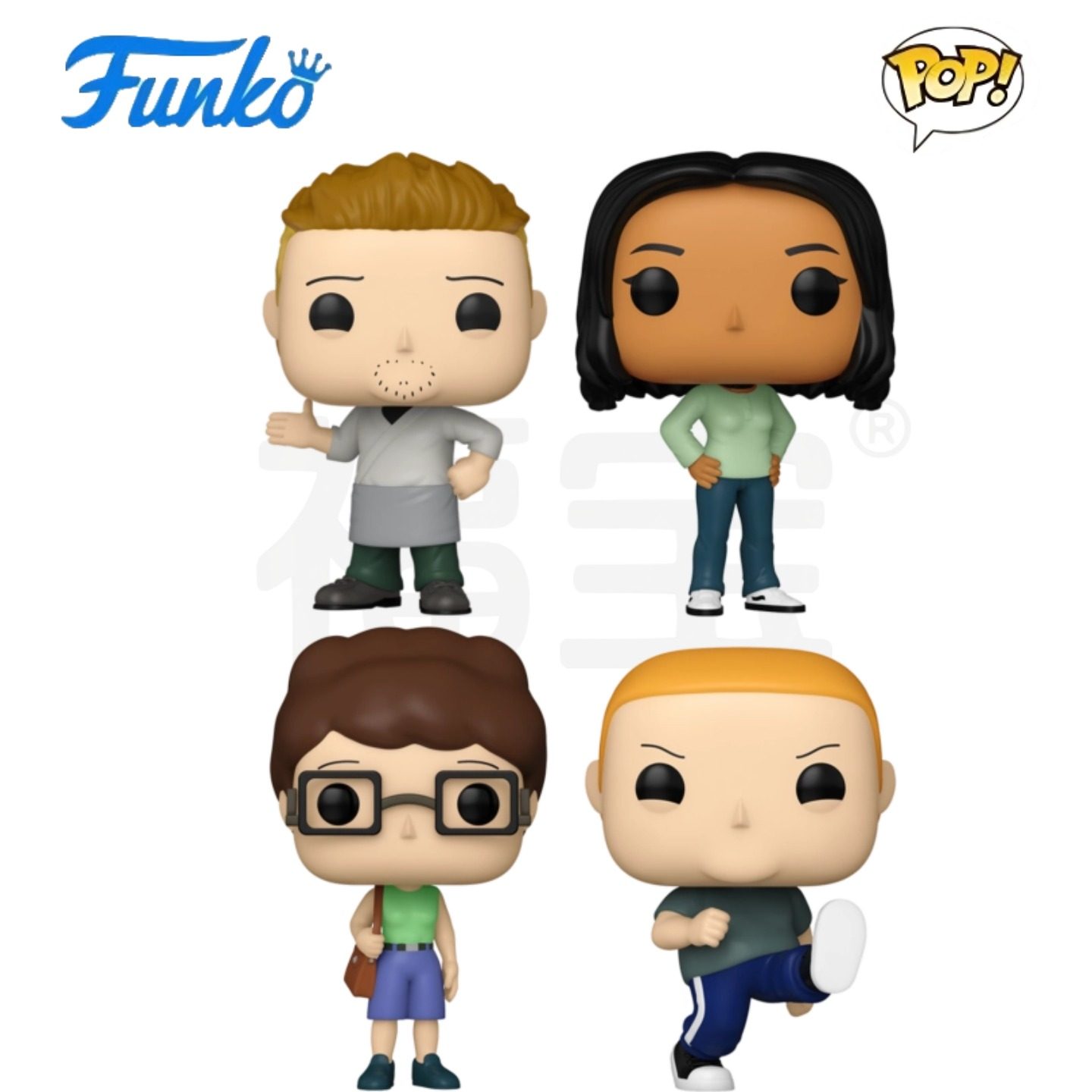 Funko POP希尔一家King of the Hill周边佩吉 鲍比 康妮公仔手办