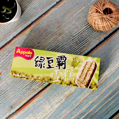 Appolo阿波罗绿豆霸雪糕80g冷饮冰棒红豆冰棍夏日清爽消暑雪糕