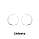 Céleste 简约不规则弧形耳环女小众独特时尚 高级感C型大耳圈耳饰