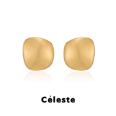 Céleste 新款 时髦磨砂哑光膝盖耳钉女轻奢高级感夸张几何耳环