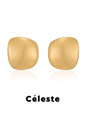 Céleste 新款时髦磨砂哑光膝盖耳钉女轻奢高级感夸张几何耳环