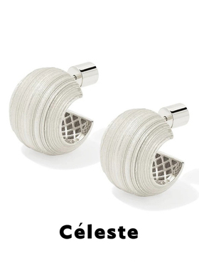 Céleste 球型拉丝耳环女轻奢高级感气质时尚S925银针耳钉耳饰