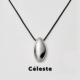 Céleste 极简冷淡风水滴吊坠项链女小众设计百搭黑色皮绳毛衣链