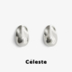 Céleste 不规则凹凸感磨砂哑光耳钉女小众设计高级素面银针耳环