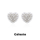Céleste 爱心珍珠耳钉女原创设计师高级感轻奢心形S925银针耳环