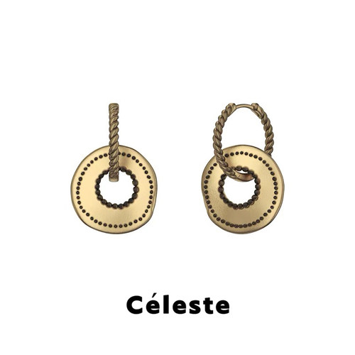 Céleste张靓颖同款螺纹做旧耳扣