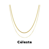 Céleste 明星同款 双层蛇骨链项链女小众设计简约百搭叠戴锁骨链