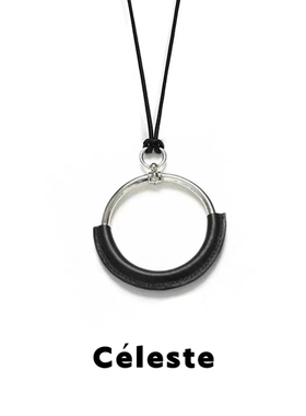 Céleste极简O型圆圈吊坠项链女