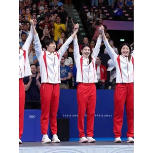 中国队运动服套装男女春秋体育生训练比赛出场领奖队服巴黎奥运会