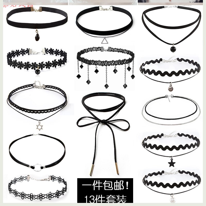 脖颈颈绳脖圈项圈脖带女童性感网红可爱项链韩国颈带颈链少女心|msdalam kategori Aksesori/Barang Kemas Fesyen, kalung - dari Buy2taobao.com untuk memberikan perkhidmatan ejen Taobao profesional membeli