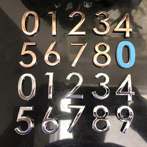 3D立体标数字门牌ABS塑料车贴牌