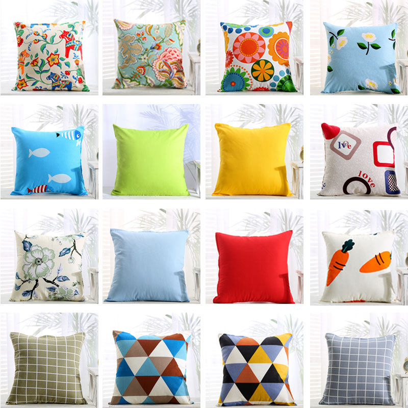 全棉抱枕套不含芯正方形沙发靠垫套床头靠枕套客厅大号靠背套定做|ruв категории домашний ткань, подушка/подушка - от Buy2taobao.com для оказания профессиональной услуги покупки агента Taobao