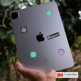 人工智能 适用macbook 一份5枚装 gpt电脑平板手机贴Open 饰贴纸 装 艺贴进口铸造级带导气槽 ipad外壳个性