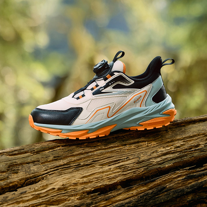 361度童鞋男女童运动鞋2025年夏季新款大童防滑耐磨旋钮运动跑鞋