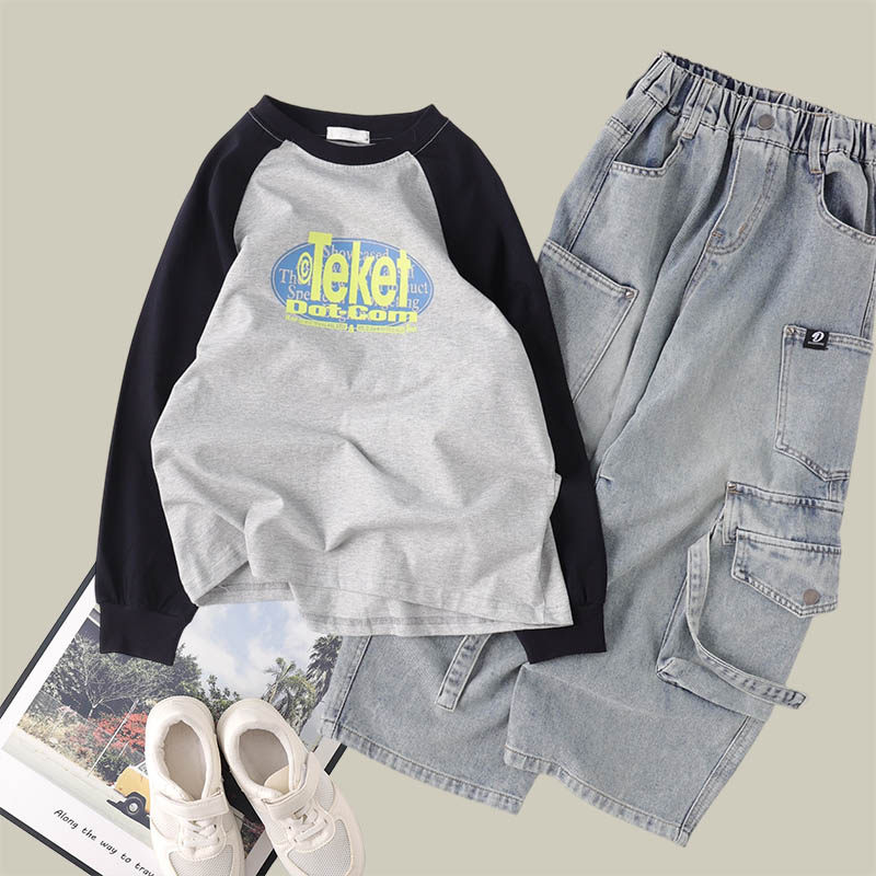 吴小越w1969男童圆领拼色数码印花打底衫春款韩版t恤中大童,童装/婴儿装/亲子装,T恤,淘宝优惠券,粉丝福利购,淘宝优惠卷