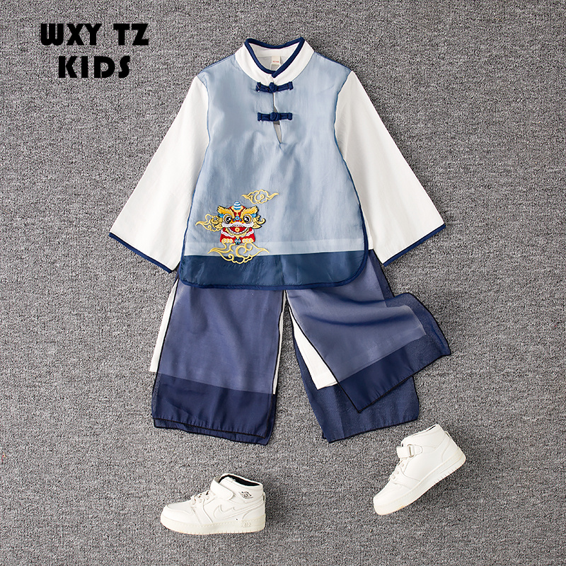 宝宝汉服小书翘春秋套装