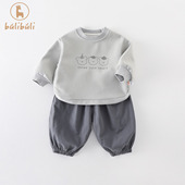 春装 2025新款 小童男宝宝卫衣裤 男童套装 子春季 儿童衣服分体两件套