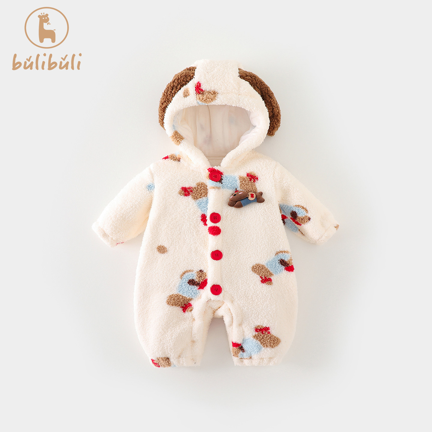 婴儿衣服秋冬款2025新款男女宝宝加绒保暖连体衣满月百天哈衣冬季