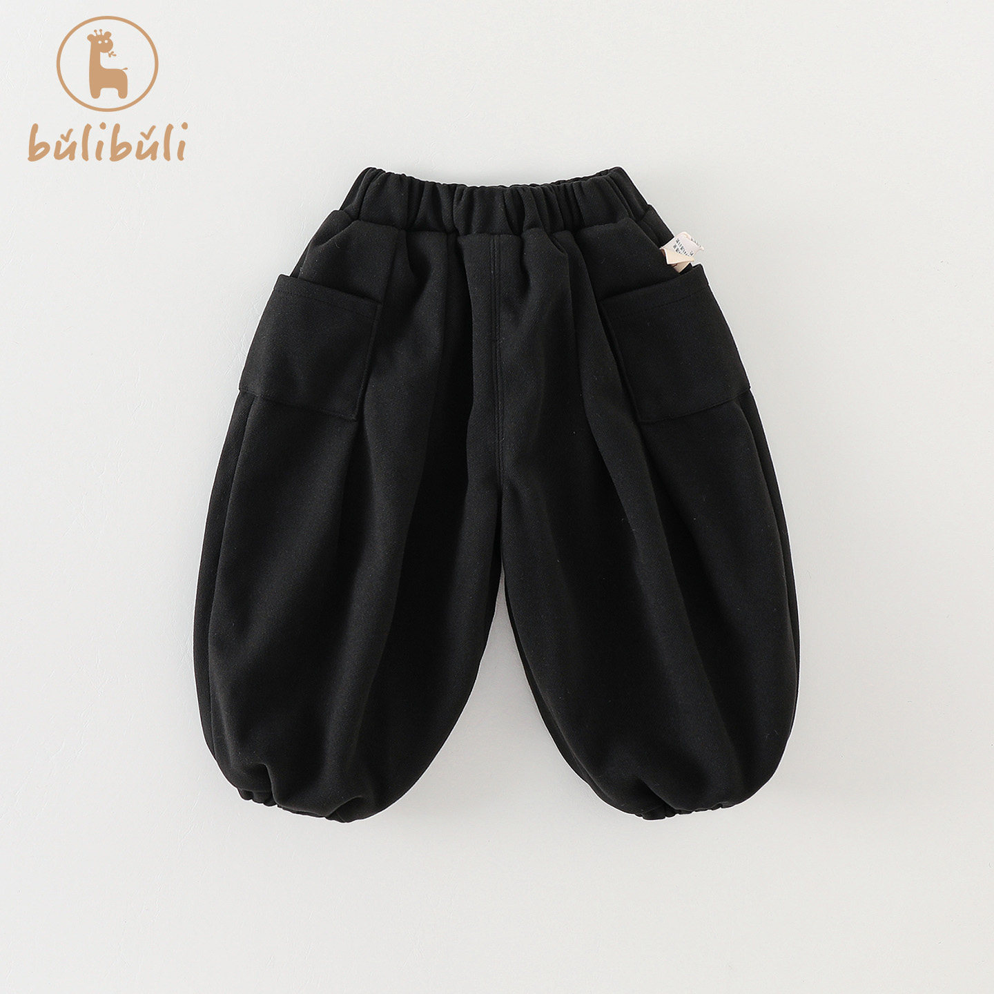 男童裤子秋冬款2025新款男宝宝加绒保暖灯笼裤冬季外出婴幼童长裤