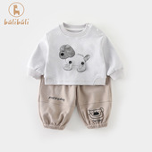 婴儿童装 男童套装 衣服两件套 男宝宝卡通卫衣裤 子春季 春装 2025新款