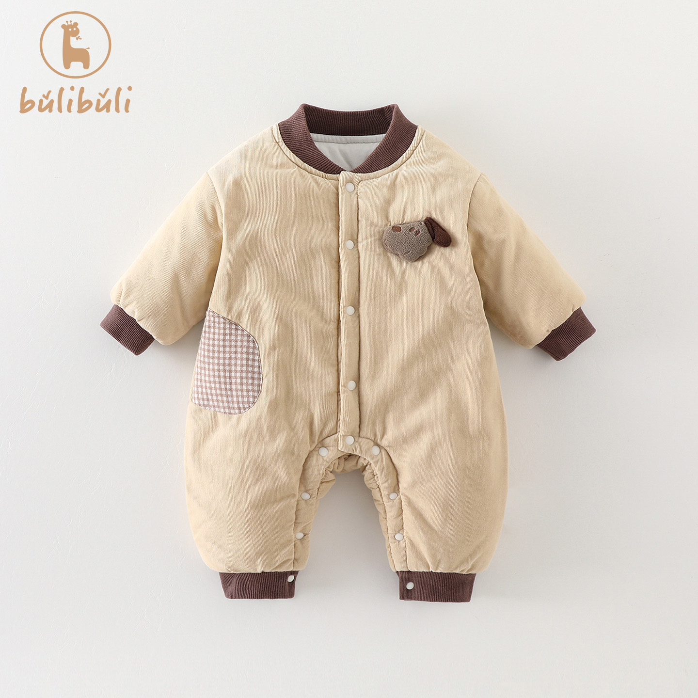 深秋婴儿衣服秋冬装外套男宝宝薄棉夹棉连体衣秋冬季外穿保暖哈衣