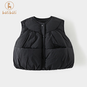 坎肩衣服 男女宝宝夹棉保暖背心秋冬季 婴幼儿童马甲秋冬款 2025新款