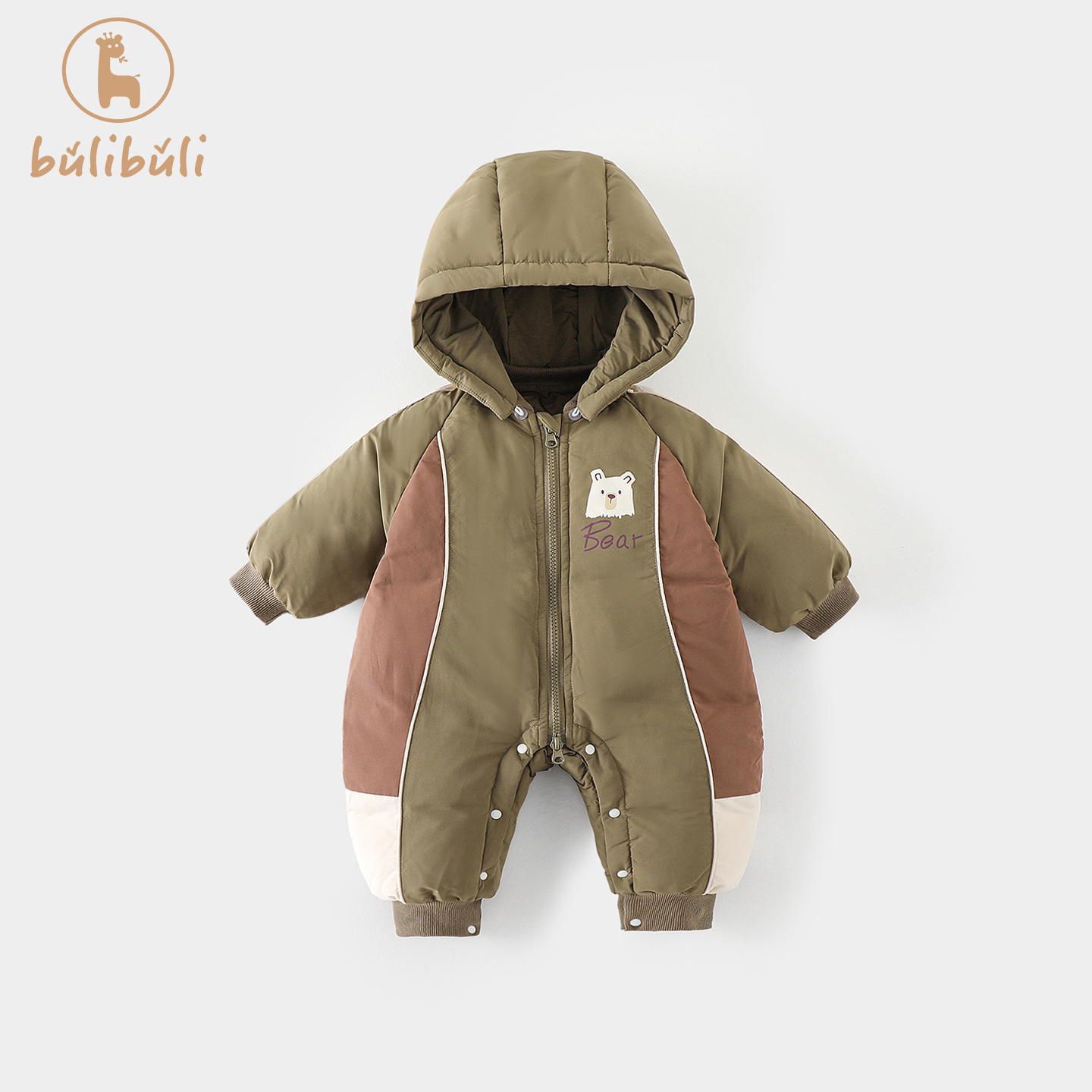 婴儿衣服冬装2025新款男宝宝连体衣冬季加厚保暖外出服哈衣爬服