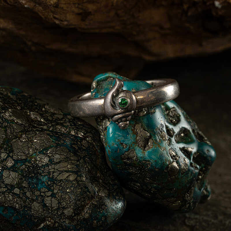 菩客 久幽制造一丁轮回系列 轮回素指环 s925纯银小众设计感戒指