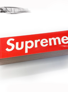 【官方正品】supreme BOX LOGO 红色贴纸贴画行李贴电脑笔记本贴