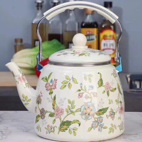 鼎润珐琅搪瓷耐热茶水壶1.5L