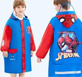 迪士尼儿童雨衣男童蜘蛛侠带书包位加厚卡通幼儿园小学生防水雨披