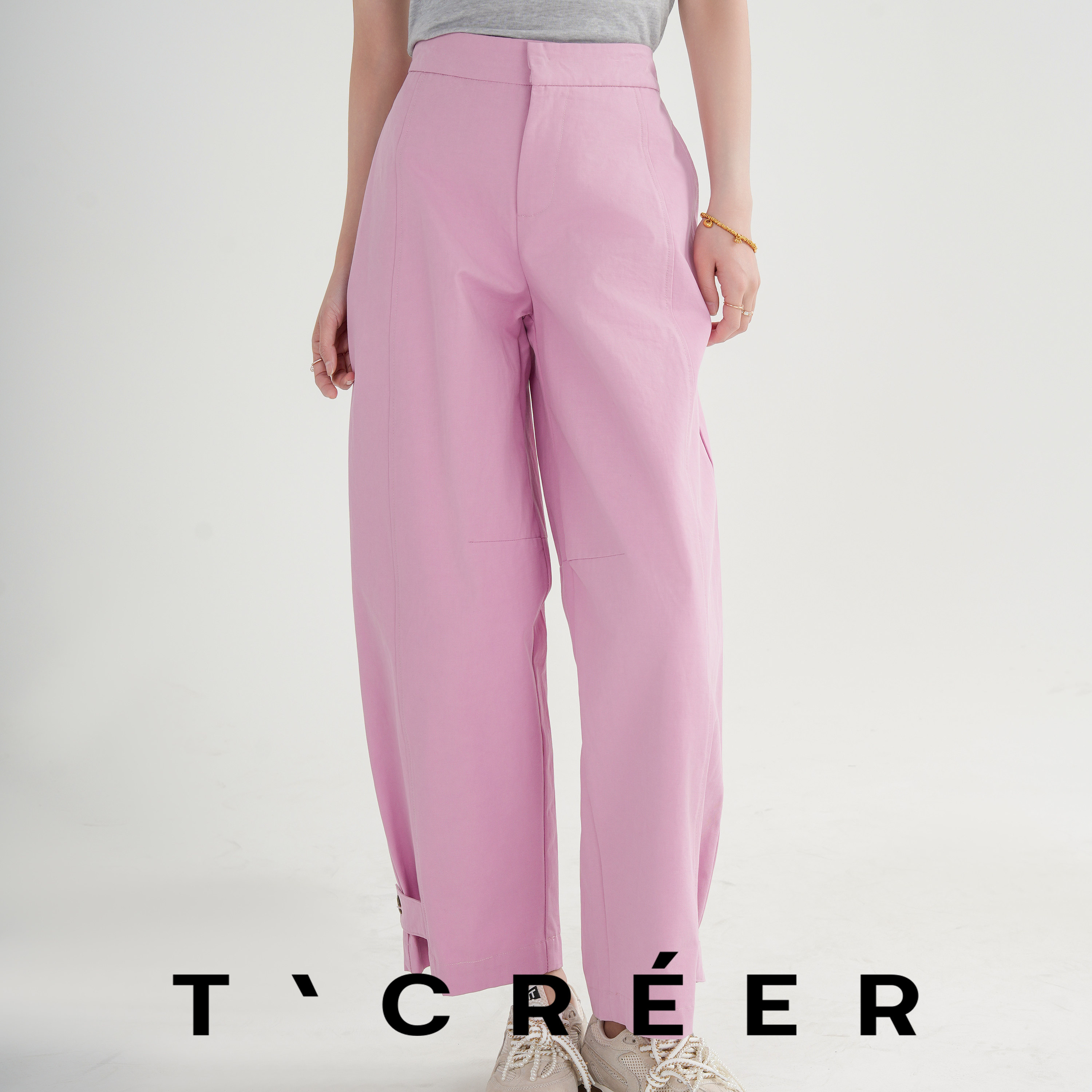 T`CREER｜【粉黛遥岑】时尚直筒休闲工装裤女夏季,女装/女士精品,裤子,淘宝优惠券,粉丝福利购,淘宝优惠卷