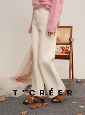 T`CREER｜【浮生半卷】 都市极简修身百搭显腿长裤子女秋