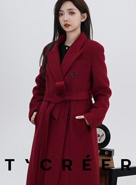 T`CREER｜【曦光离歌】冬季极简时尚廓形气质大衣外套女