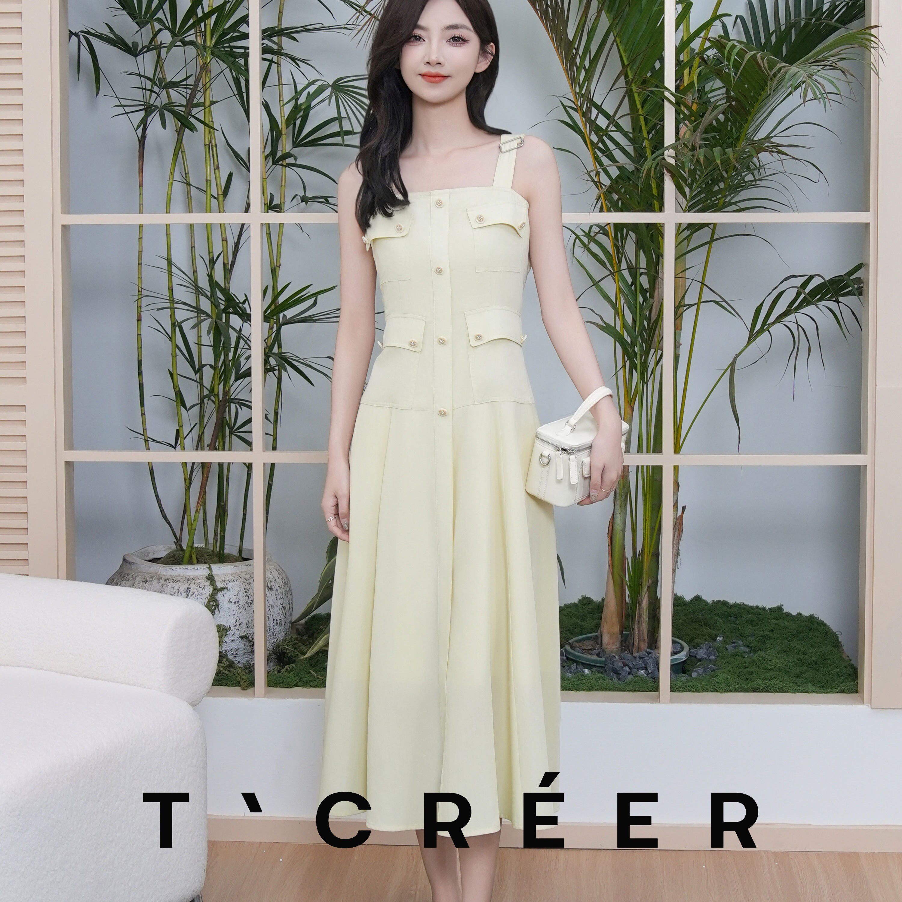 T`CREER｜【花晓拂雪】减龄定制工装多口袋设计背带裙显瘦百搭