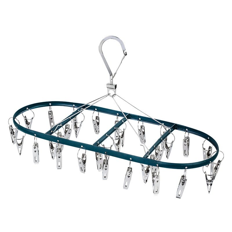 防风袜架多夹子不锈钢晾袜神器